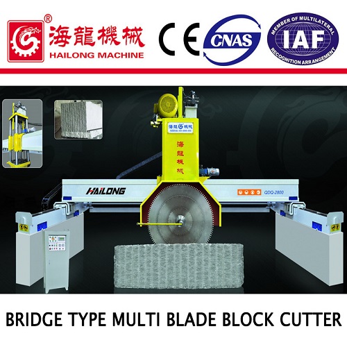 Bridge heavy multi-saws block cutting machine
