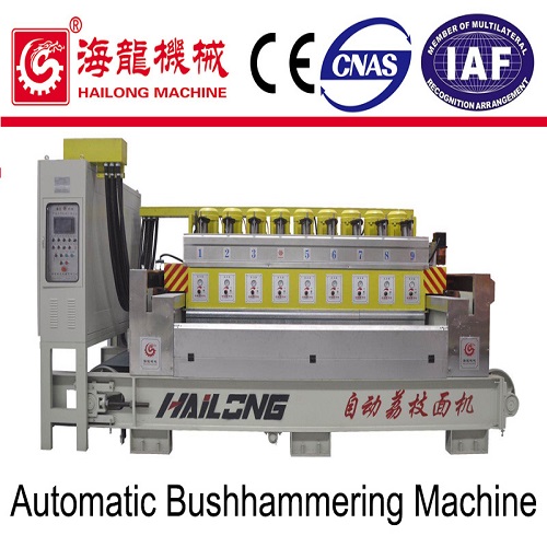 Automatic stone bushhammering machine